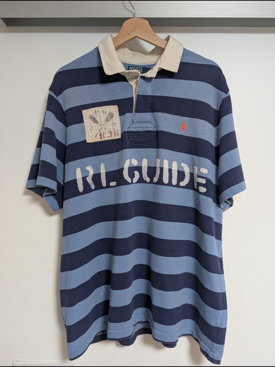 Polo Ralph Lauren Other - Ralph Lauren Kayak Rafting Guide Blue & Navy Striped Rugby Polo